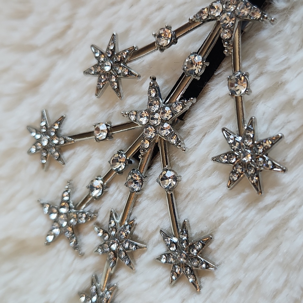 Sparkly rhinestone starburst hair clip - Picture 2 of 5